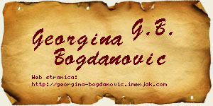 Georgina Bogdanović vizit kartica
